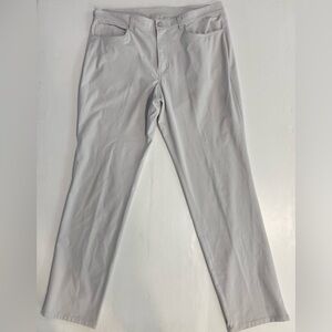 G/Fore Golf Pants Mens 36x32 Tour 5 Pocket 4 Way Stretch  Cream Straight Leg